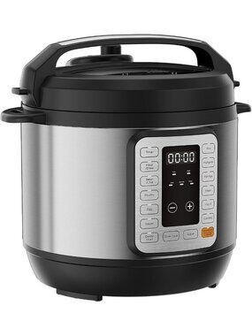 16-in-1 Electric Pressure Cooker 6QT, Multi-Cooker with Ceramic Pot & Recipe